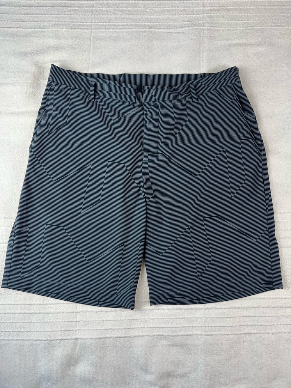 Nike Dry-fit Men's Navy Blue Micro-Striped Flat Front Shorts